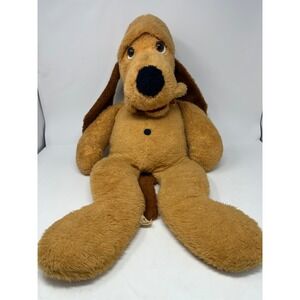 Vintage Doogan Bloodhound Plush Dog Stuffed Animal Large Floppy Ears Tan Brown